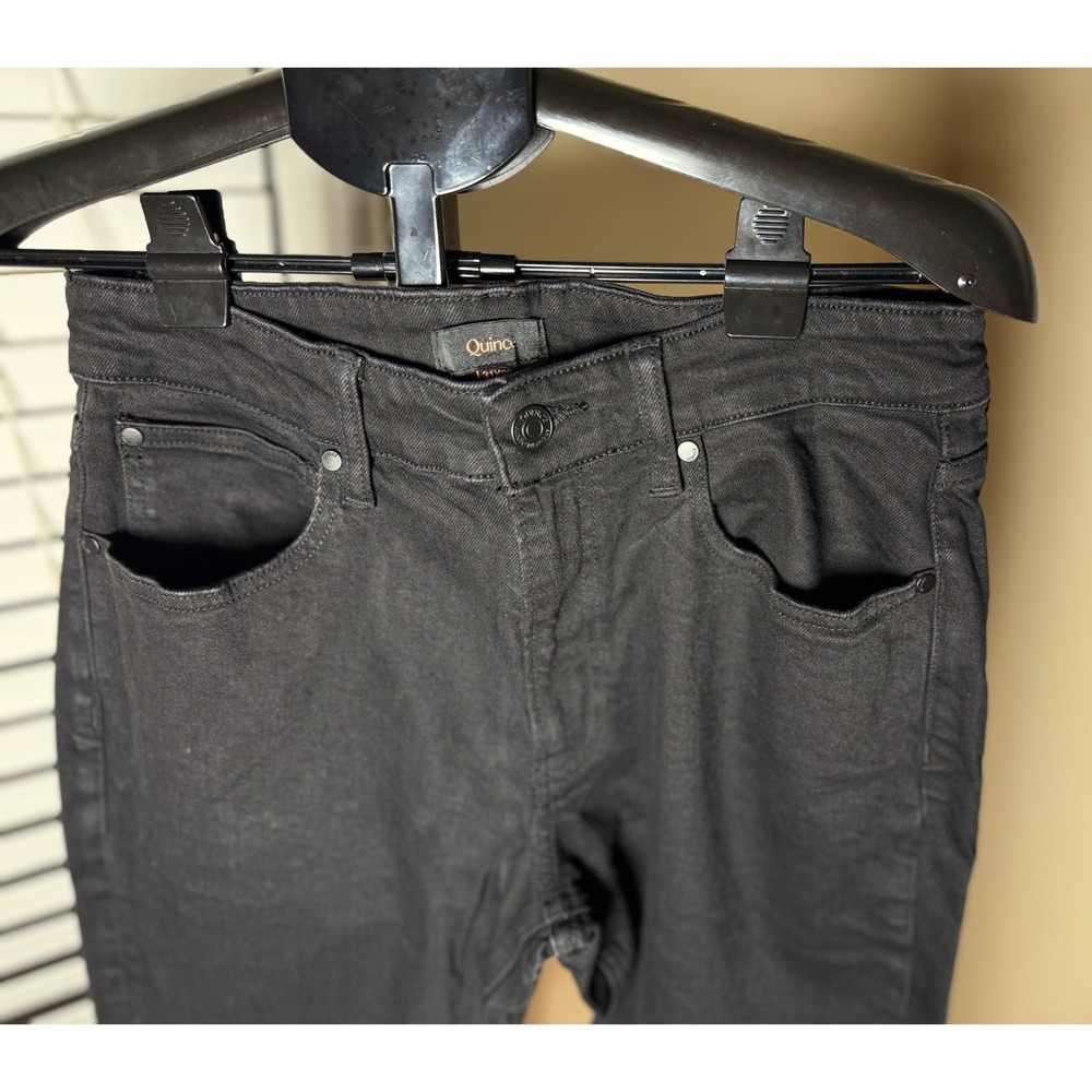 Quince Warren Stretch Straight Jeans Black Organic Cotton Mens 31x30